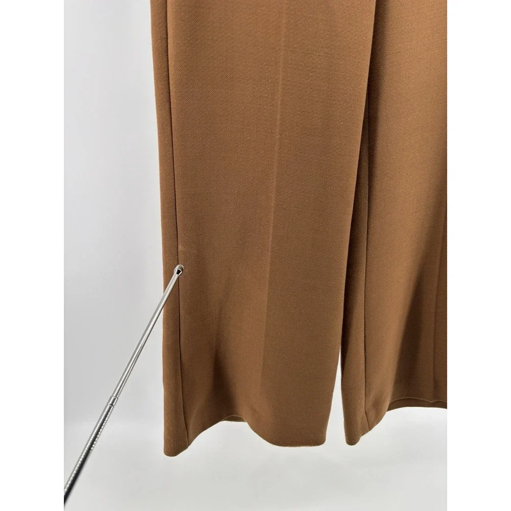 Theory Pants Womens 2 Wool Blend Wide Leg Dress Career Made In‎ USA Preppy Chic